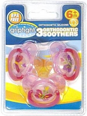 GRIPTIGHT 3 ORTHO SOOTHERS 6M+ 2.99