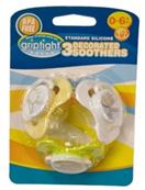 GRIPTIGHT 3 DEC STD SOOTHERS 0-6M 2.99