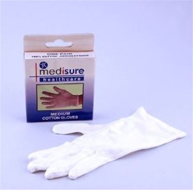 MEDISURE COTTON GLOVES MED 1.99